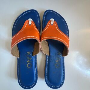 Women’s orange and blue sandal